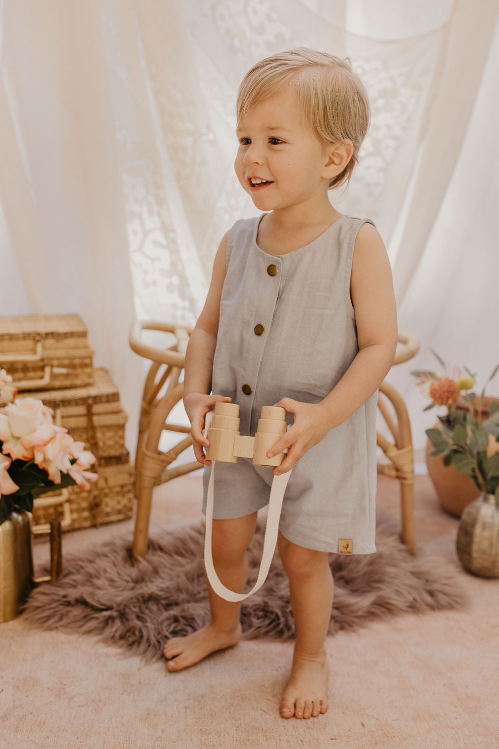 Mason Romper with snaps