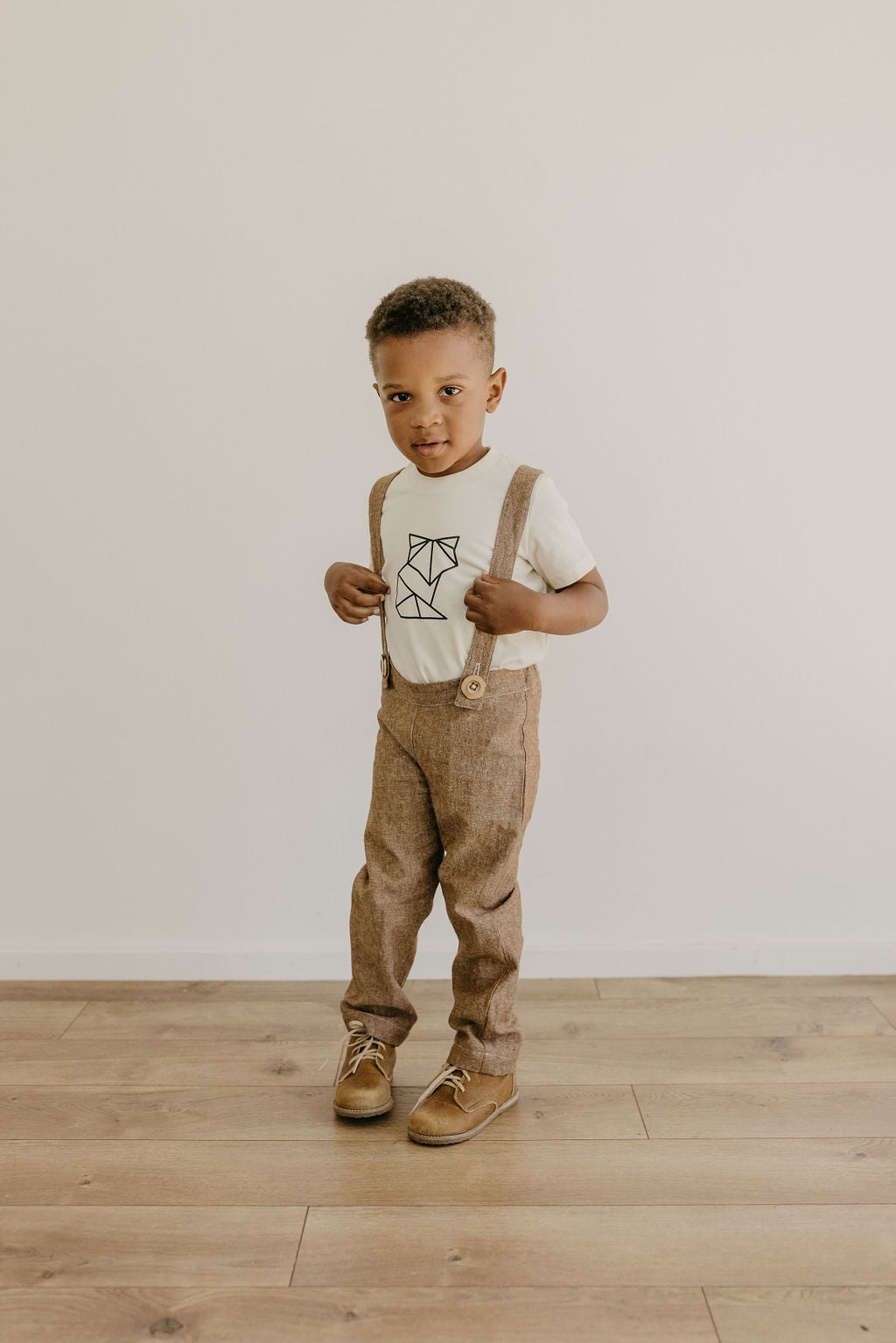 Buy Adorable Khaki Suspender Pant with Cap for Baby Boy  Smiley Buttons